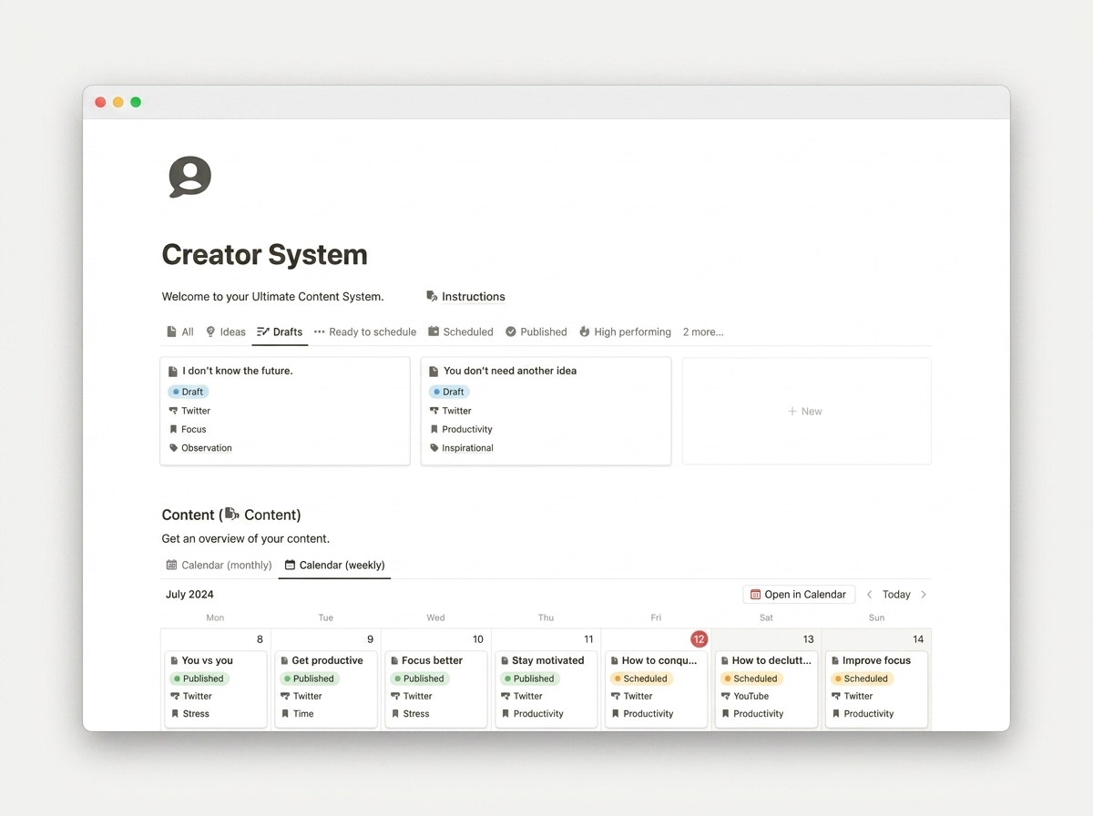Content Creator Studio — preview
