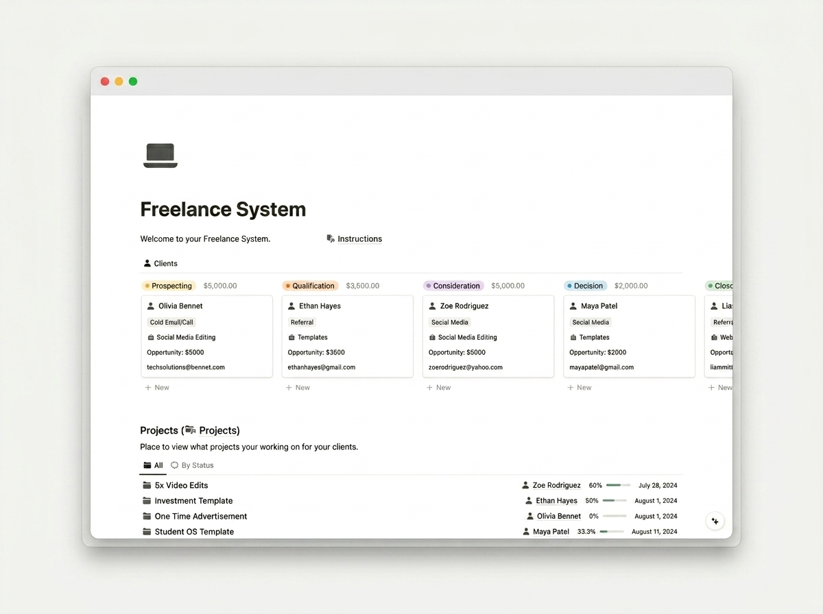 Freelance Business Hub — preview