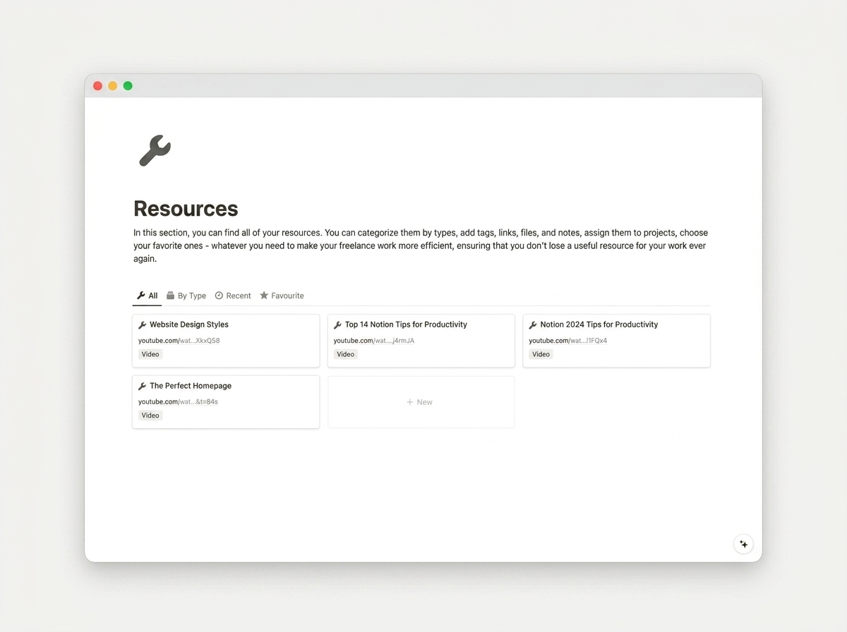 Freelance Business Hub — Resource shelf