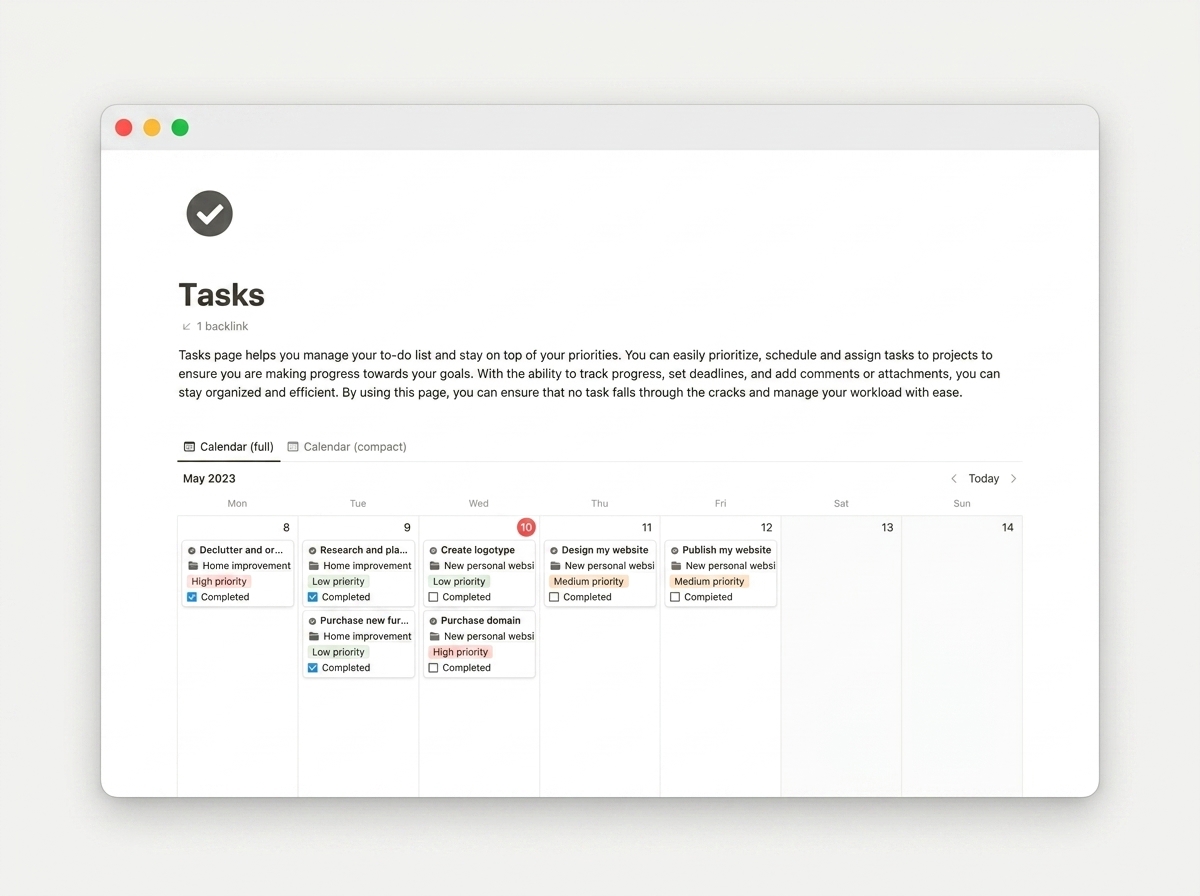 Personal Productivity OS — Task manager