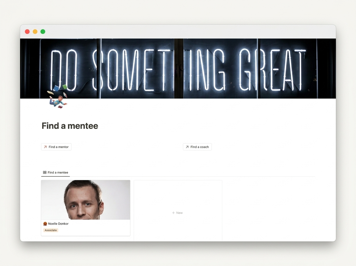 Team Directory Hub — Mentee board