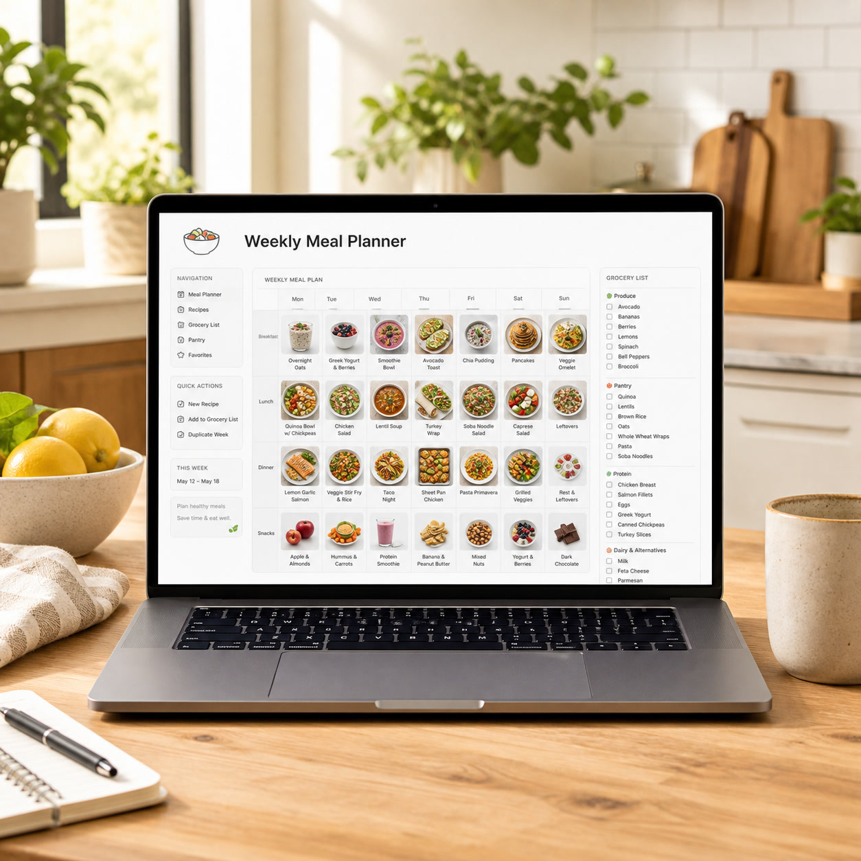 Weekly Meal Planner — preview
